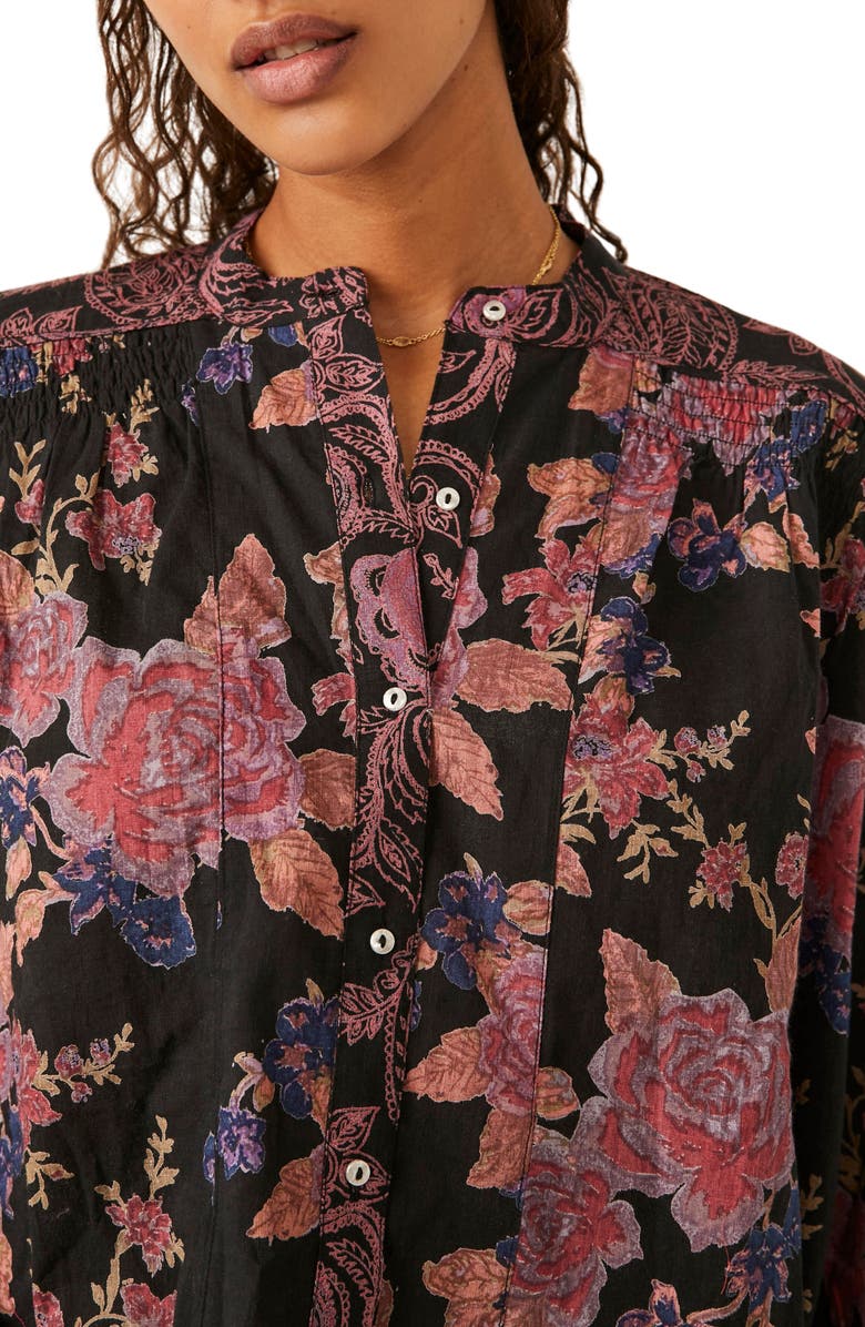 Free People Maraya Floral Print Cotton Button-Up Blouse, Alternate, color,