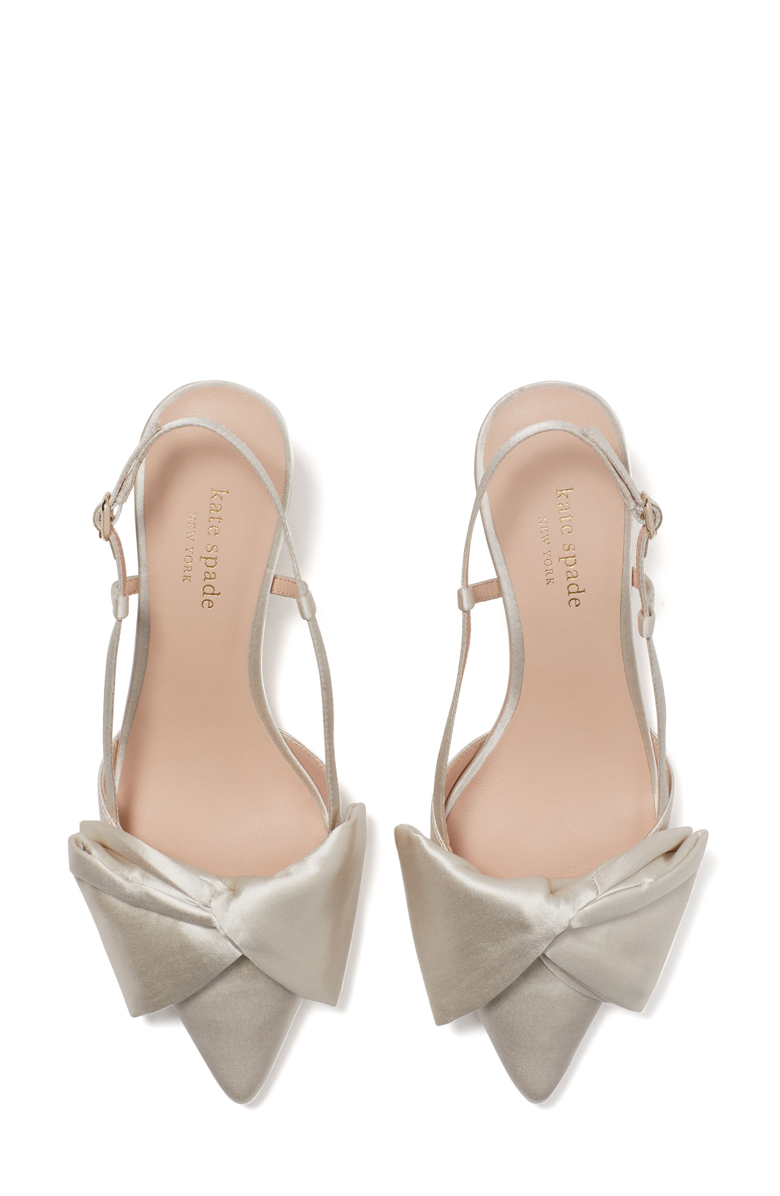 Kate Spade New York marseille bow pointed toe slingback pump, Alternate, color, Ivory Multi