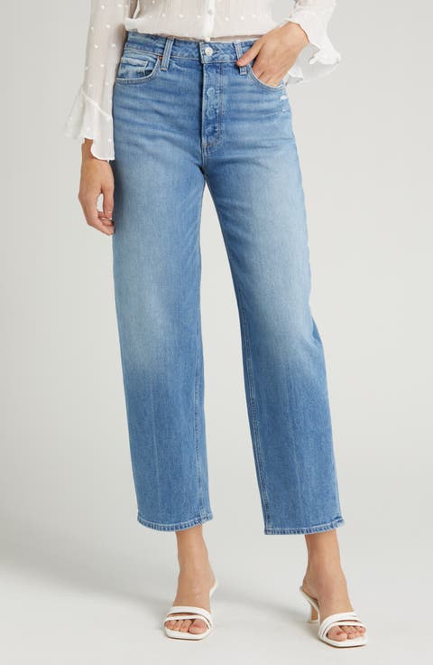 Alexis High Waist Ankle Barrel Jeans (Exhibition Distressed)