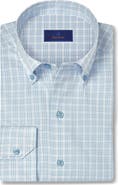 David Donahue Check Slub Sport Shirt