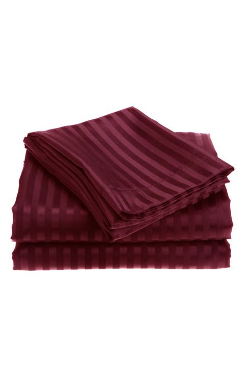Dobby Stripe Bed Sheet Set