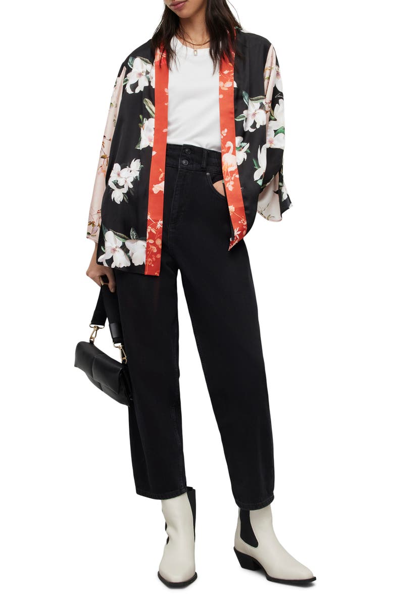 AllSaints Casi Fabia Floral Open Front Jacket, Alternate, color,