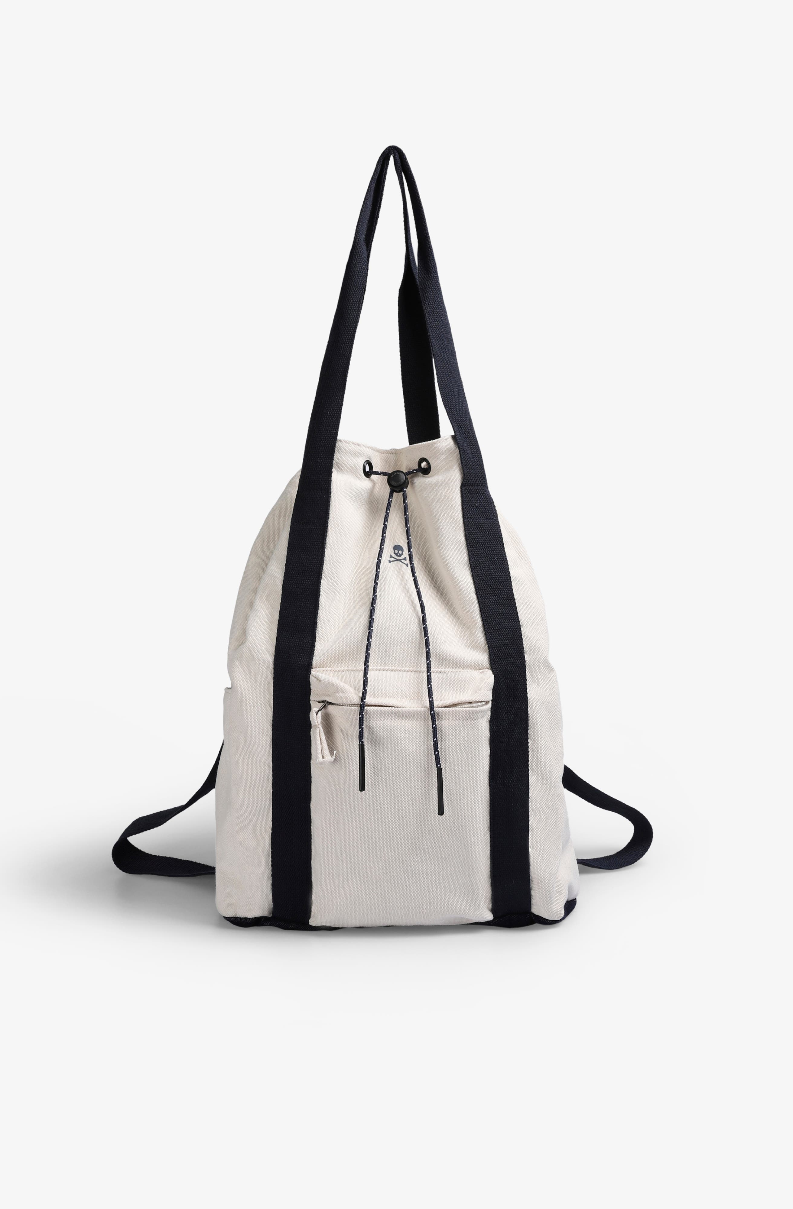 Scalpers Denim Panama Backpack, Main, color, Ecru