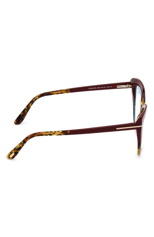 Tom Ford 54mm Square Blue Light Blocking Optical Glasses In Multi