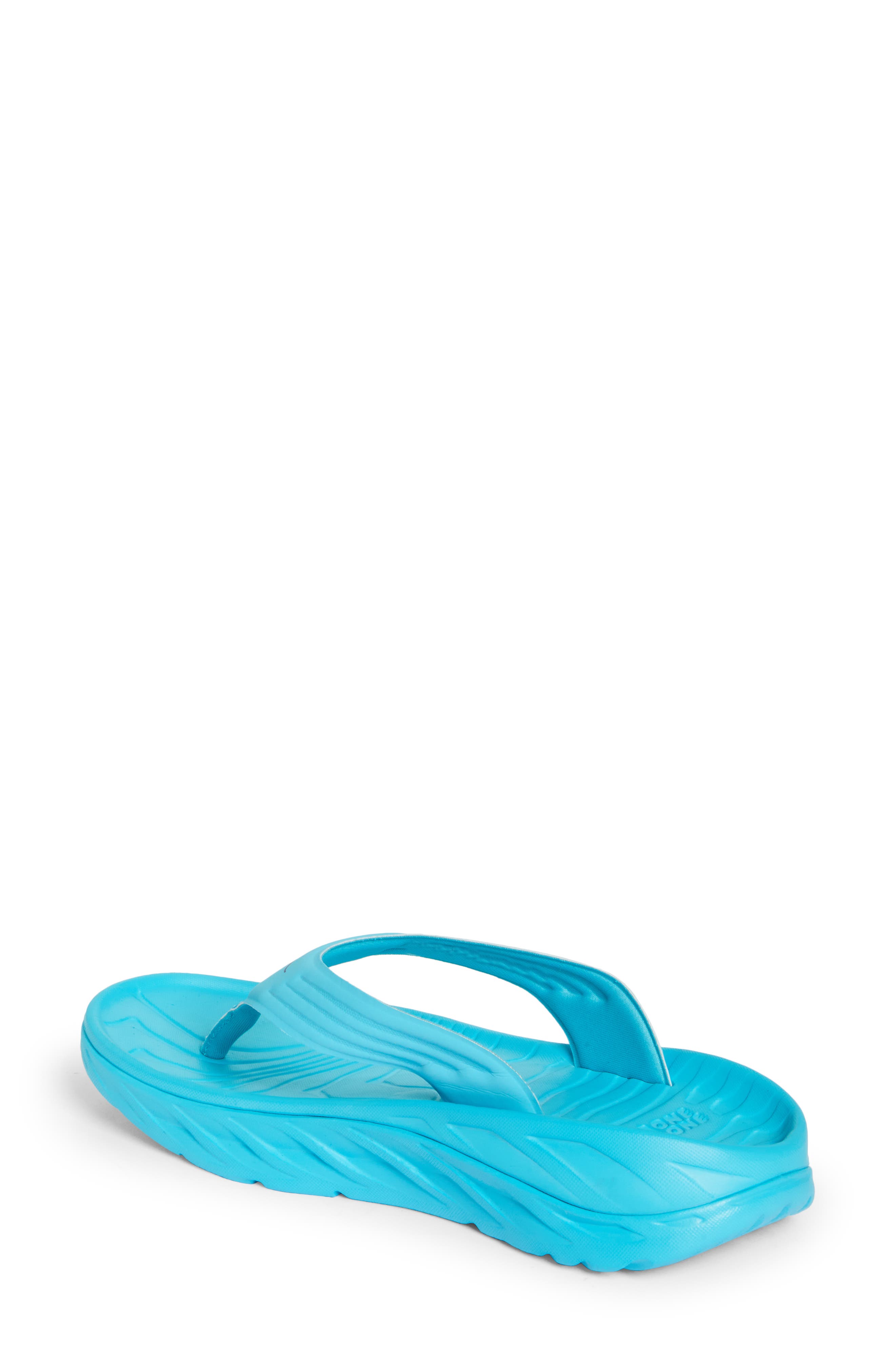 HOKA Ora Recovery Flip Flop, Alternate, color, Scuba Blue / Bellwether Blue