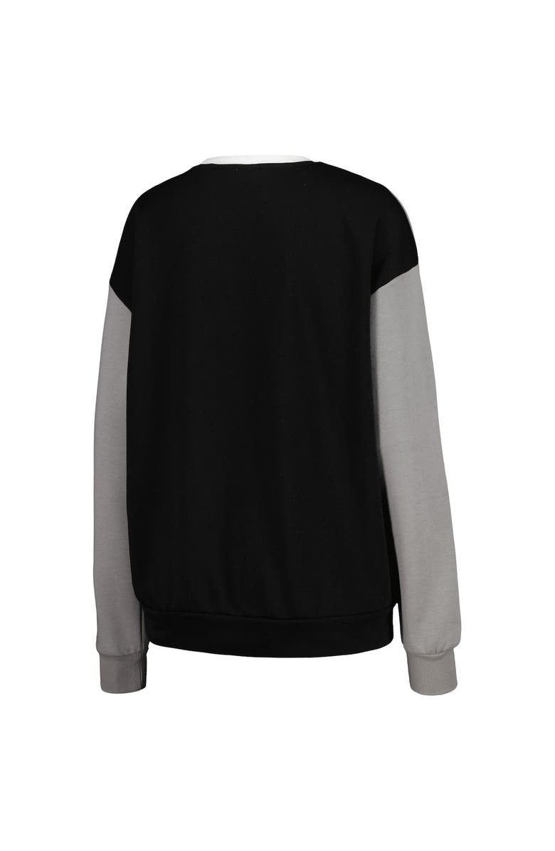 GAMEDAY COUTURE Women's Gameday Couture White/Black South Carolina Gamecocks Vertical Color-Block Pullover Sweatshirt, Alternate, color, 