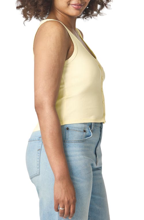 Florence By Mills Rib Button-up Tank Top In Neutral