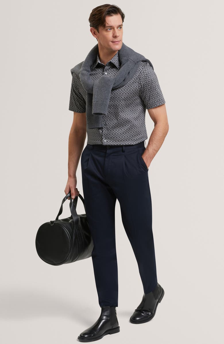 Ted Baker Cambay Regular Fit Button-Up Shirt, Alternate, color, Navy