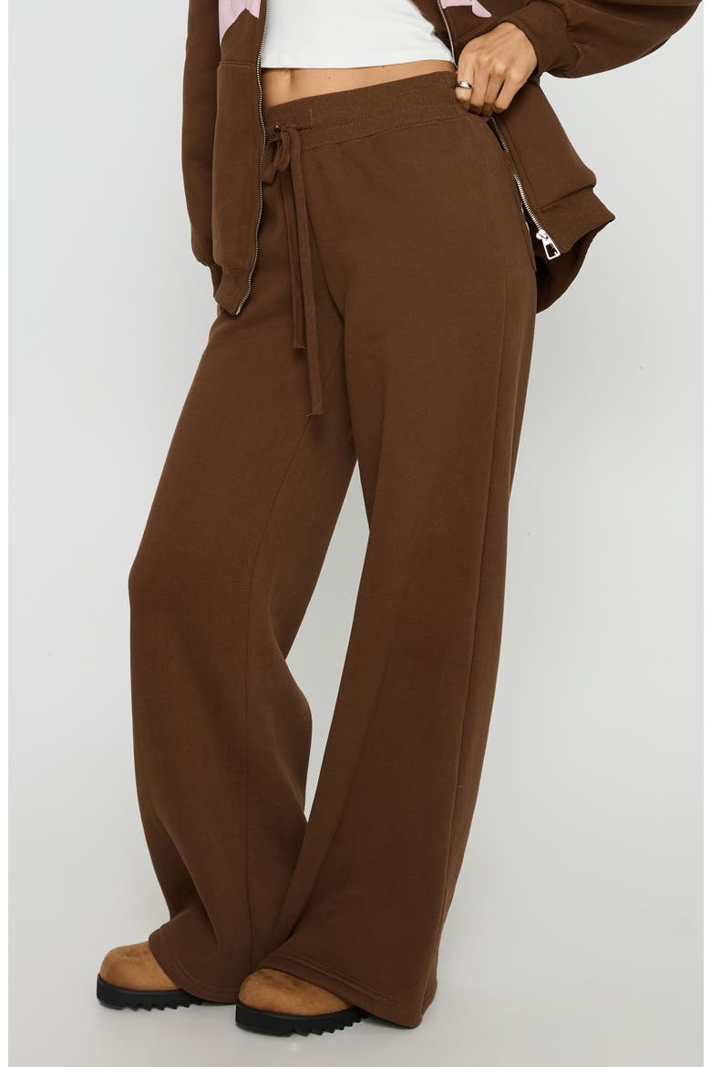 Stargirl Wide Leg Sweatpants, Alternate, color, BROWN
