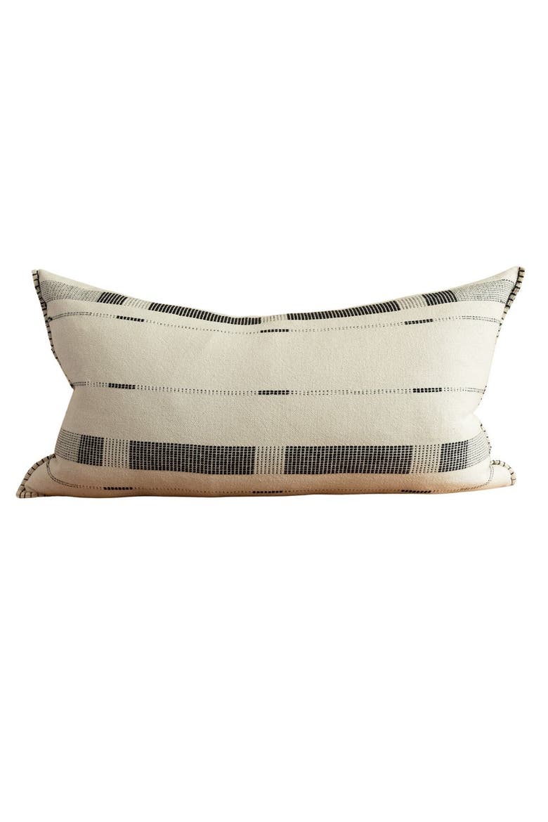 Fulcrum Oversized Cotton Lumbar Pillow - with Insert, Main, color, Onyx