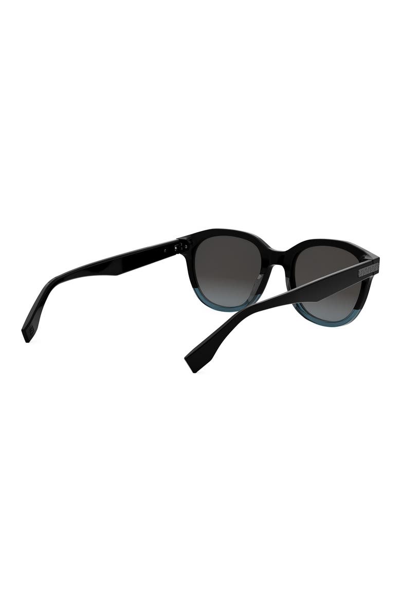 'Fendi Essential 52mm Rectangular Sunglasses, Alternate, color, BLACK/ OTHER / SMOKE