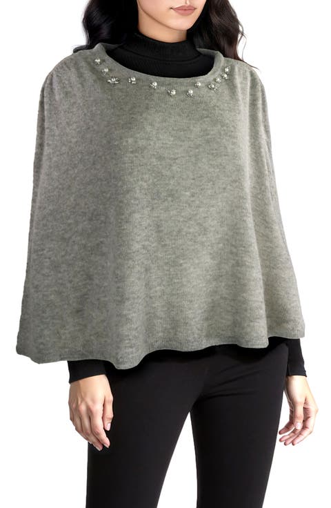 Crystal Embellished Poncho