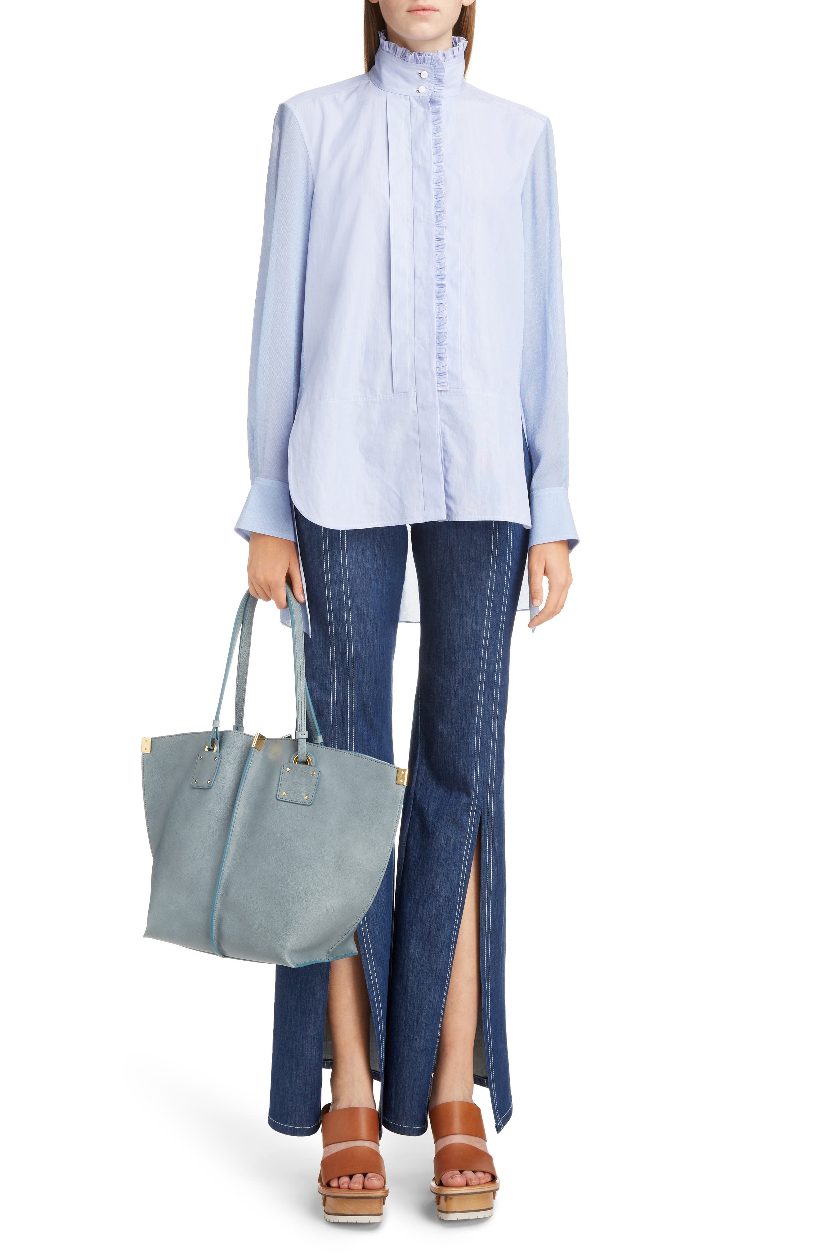 Chloé Vick Leather Tote, Alternate, color, 