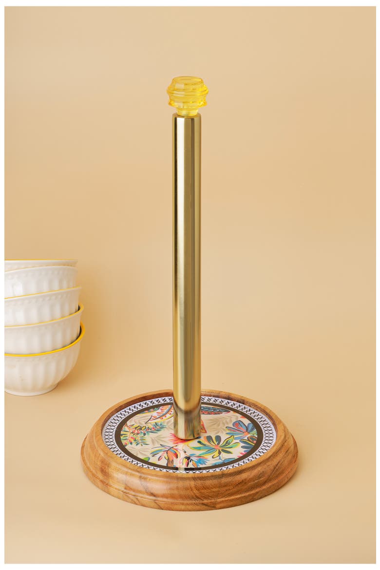 Tropical Bloom Paper Towel Holder, Alternate, color, YELLOW