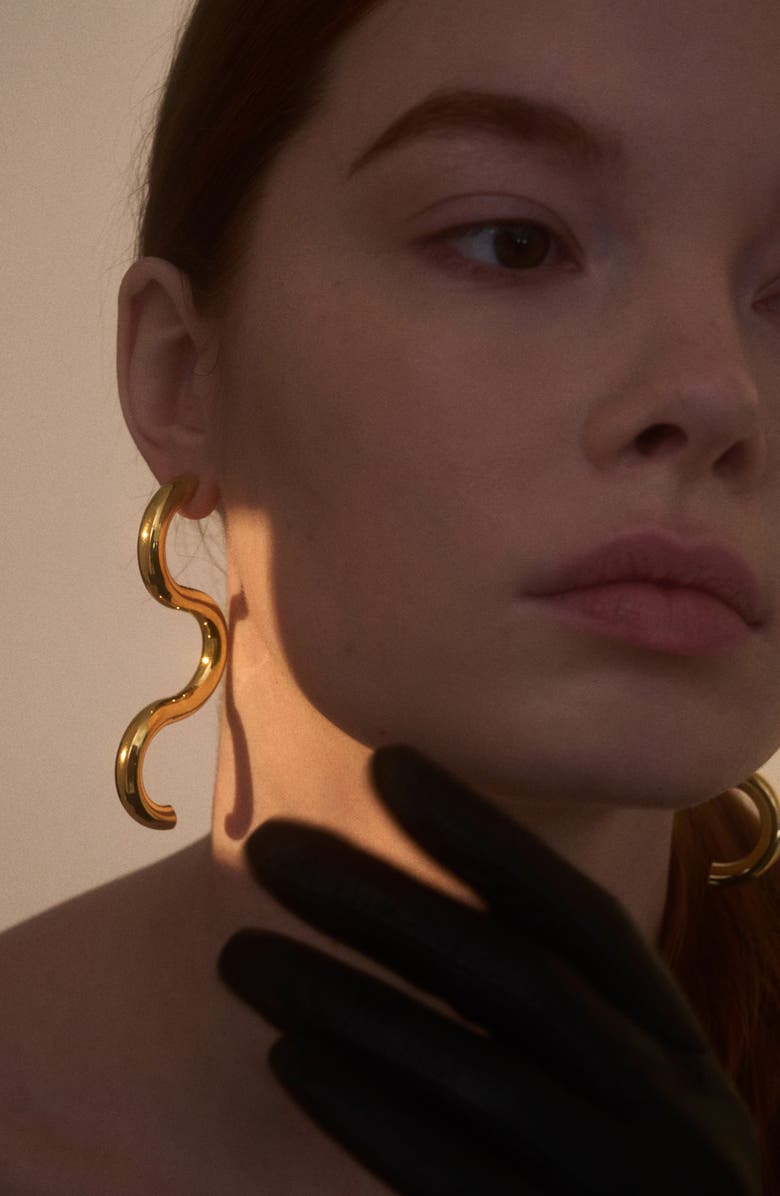 Lady Grey Serpentine Drop Earrings, Alternate, color, Gold