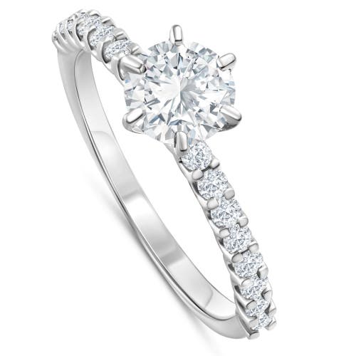 Bliss Diamond Certified 1.45ct Platinum Round Cut Diamond Engagement Ring Lab Grown Size 8 In Platinum