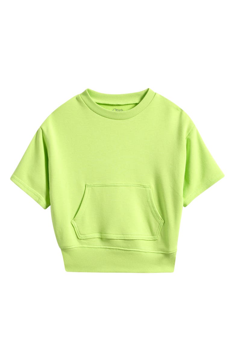 OTTER AVENUE Kids' Short Sleeve Sweatshirt, Main, color, Lime Time