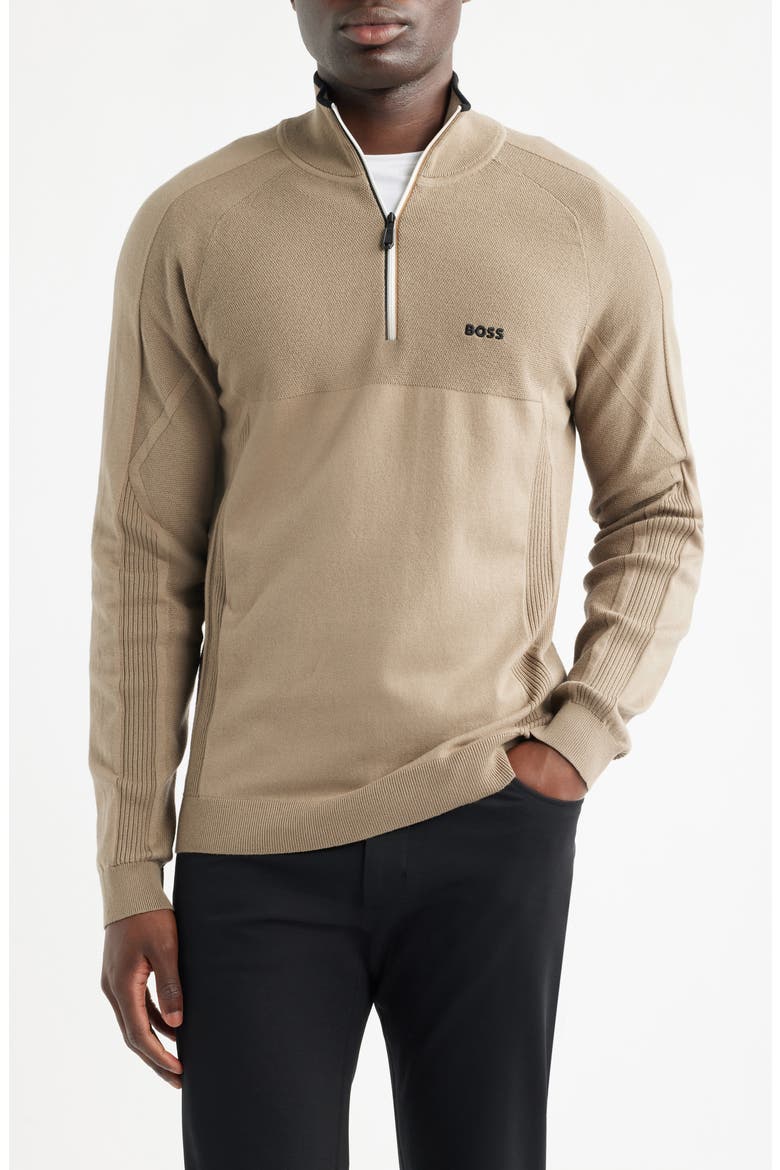 Hydro-X Water-Repellent Golf Half Zip Pullover, Main, color, LIGHT/ PASTEL GREEN