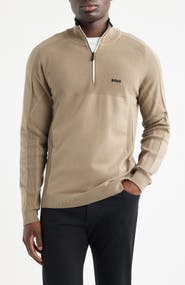 BOSS Hydro-X Water-Repellent Golf Half Zip Pullover