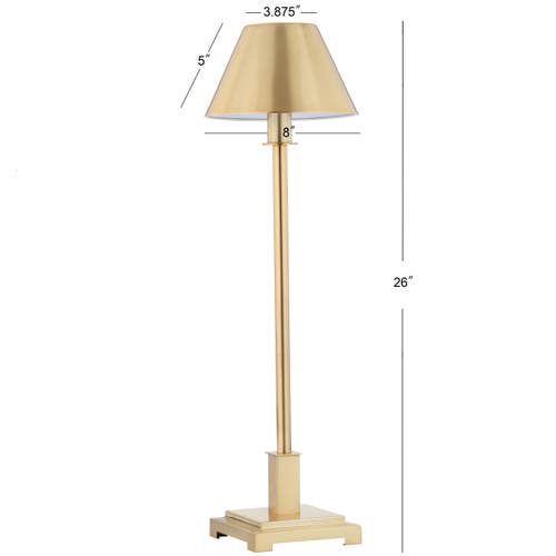 Jonathan Y Designs Roxy 26in Metal Shade Table Lamp In Brushed Brass Gold