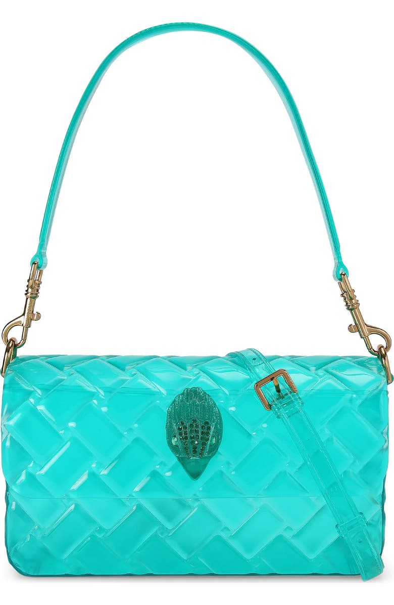 Kurt Geiger London Kensington Jelly Shoulder Bag, Main, color, Turquoise/Aqua