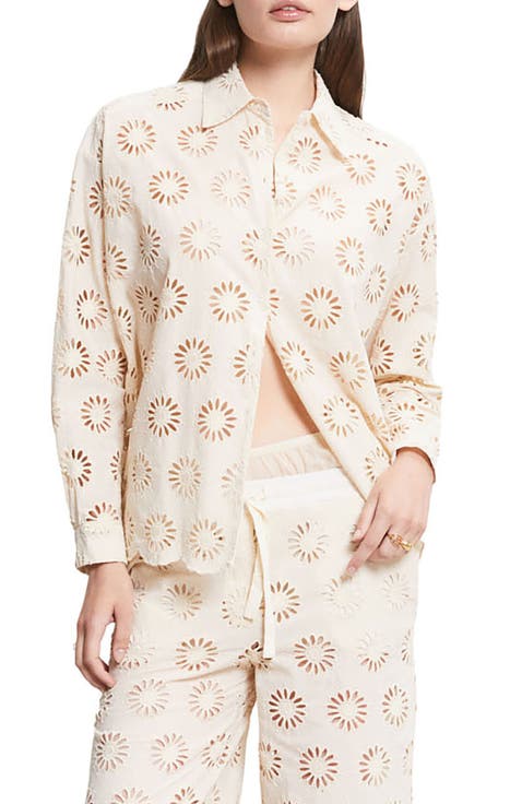 Shirt With Cutwork Emebrodery