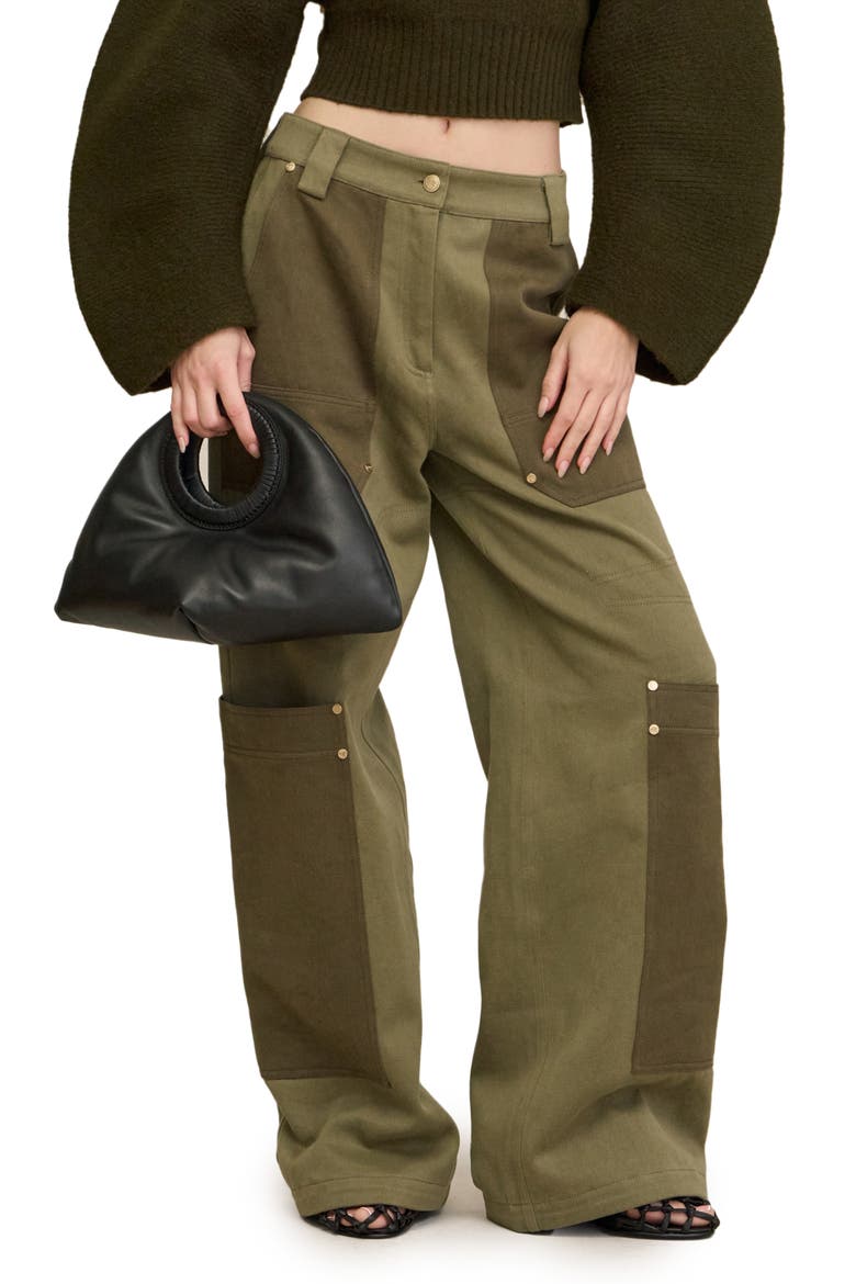 Wynn Colorblock Cargo Wide Leg Pants, Main, color, ROSEMARY MULTI