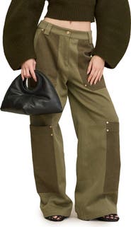 Cult Gaia Wynn Colorblock Cargo Wide Leg Pants