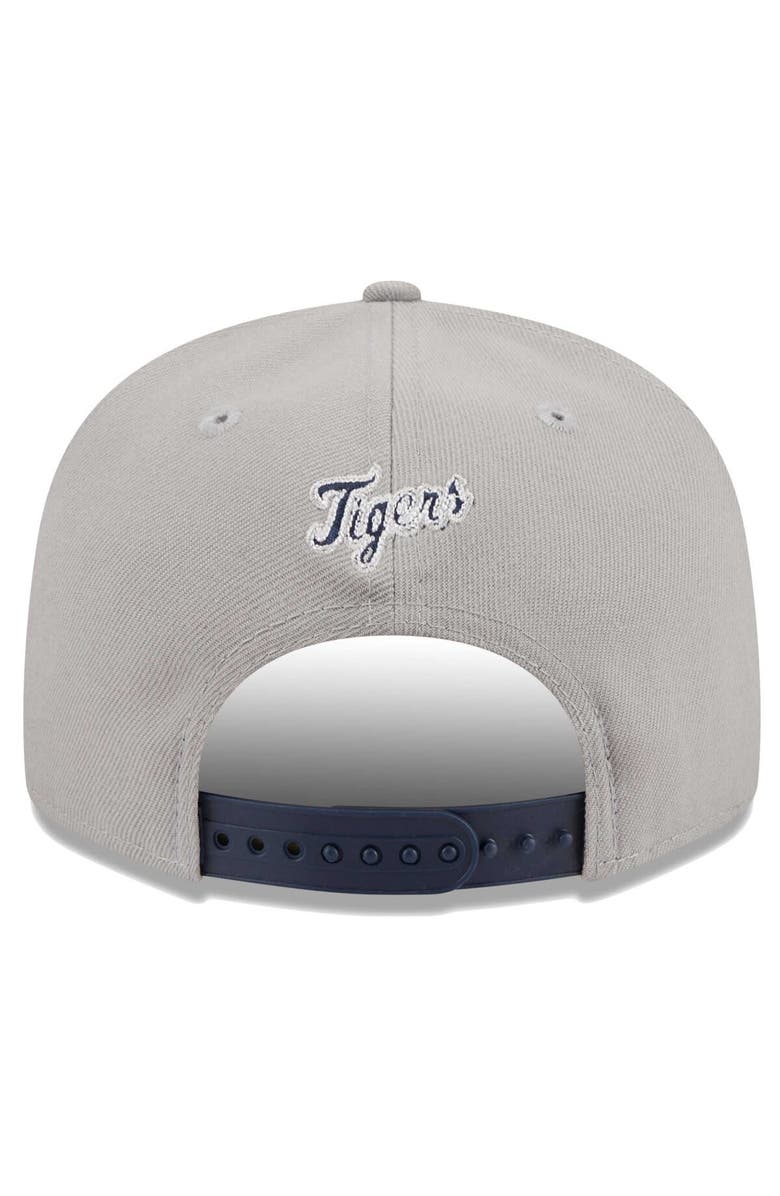 New Era Men's New Era Gray/Navy Detroit Tigers Band 9FIFTY Snapback Hat, Alternate, color, Gray