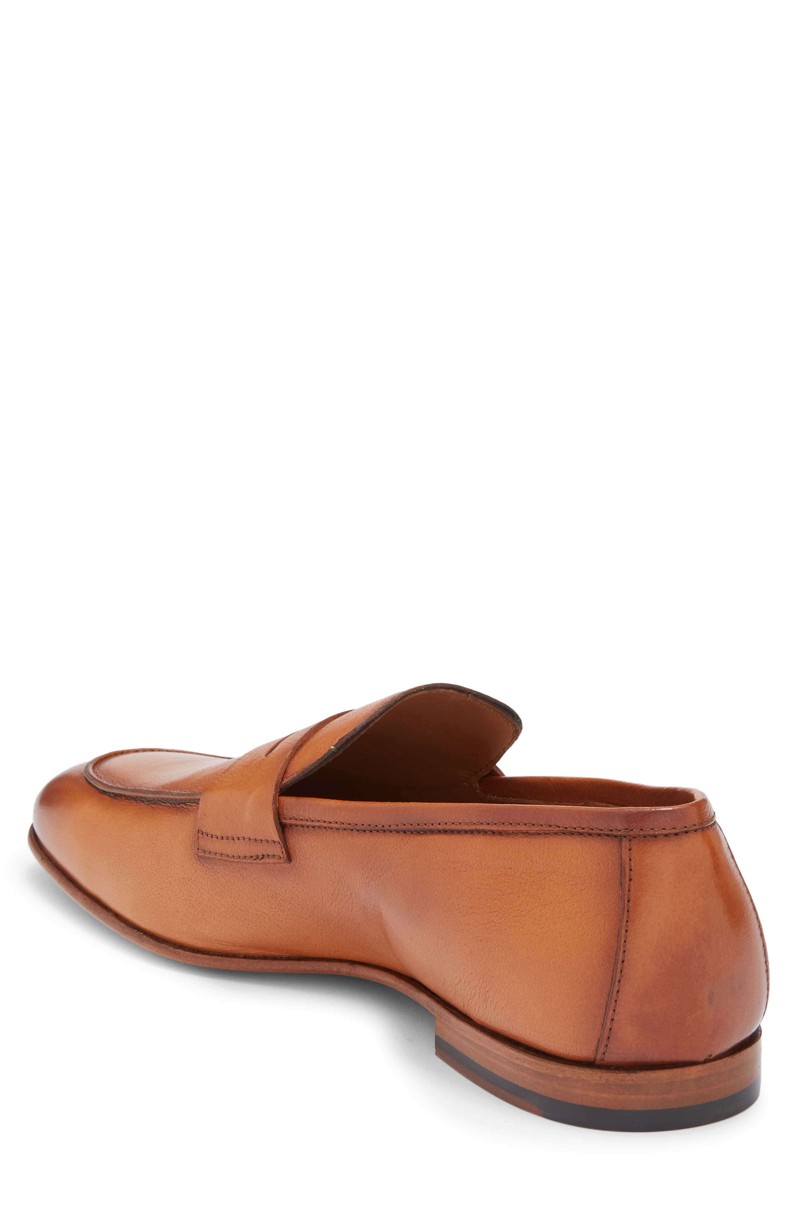 ANTONIO MAURIZI Penny Strap Loafer, Alternate, color, Cognac