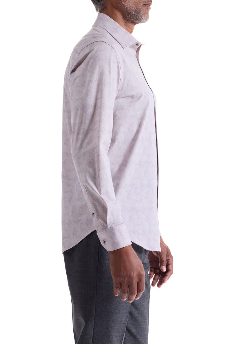 Jimmy OoohCotton® Floral Button-Up Shirt, Alternate, color, WOOD ROSE