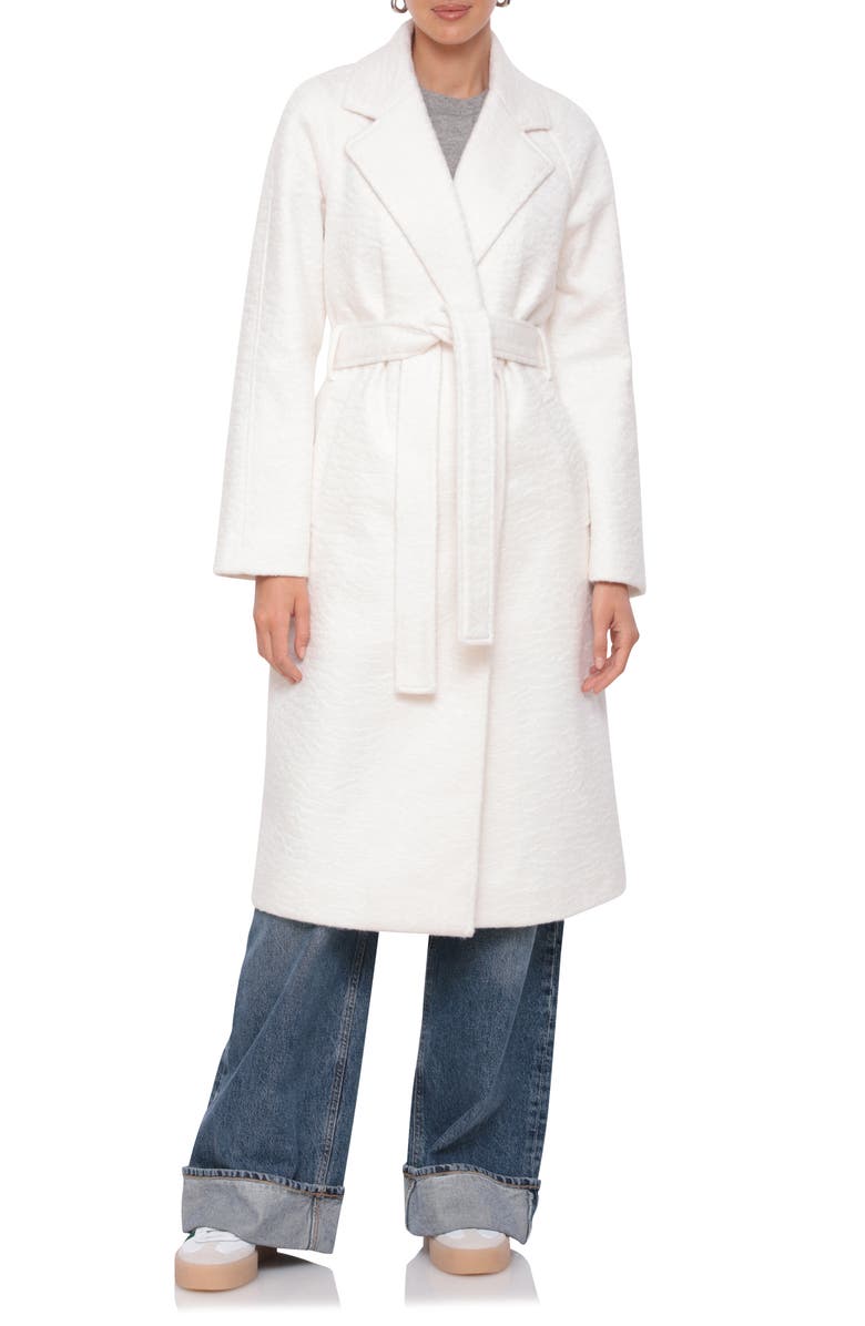 Avec Les Filles Belted Double Breasted Coat, Alternate, color, 