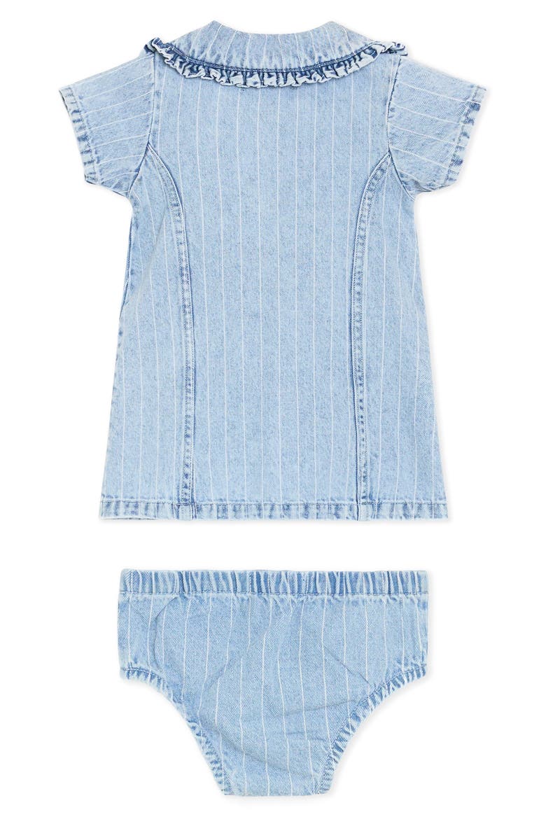 Stripe Denim Dress & Bloomers Set, Alternate, color, LIGHT VINTAGE