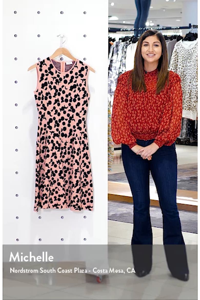 Luna Dot Jacquard Fit & Flare Dress video