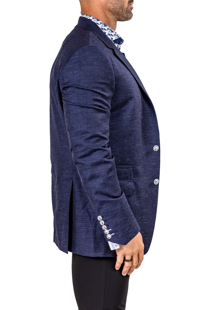 Maceoo Socrate Marthyr033 Blue Slub Wool & Silk Blend Wool Sport Coat, Alternate, color, Blue