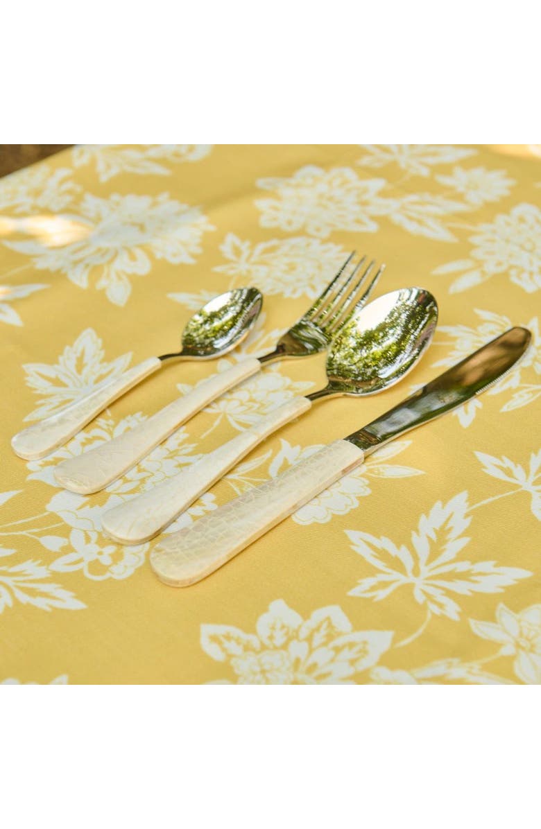 Kubo Mother Of Pearl Flatware - Set of 4, Alternate, color, Natural