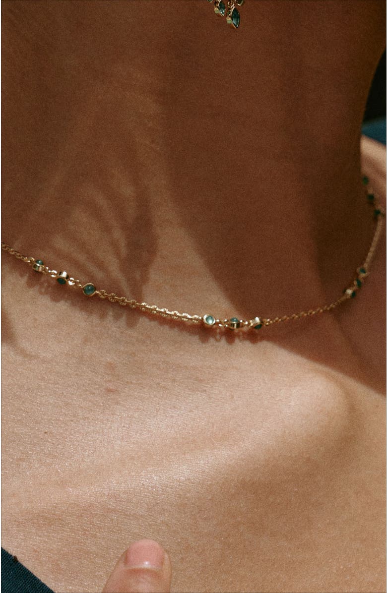 RC RETRO CHIC Verdant Whisper Necklace, Alternate, color, Gold & Green