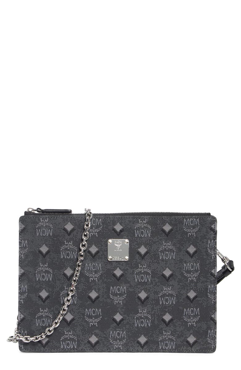 MCM Aren Wallet on a Chain, Main, color, Dark Grey