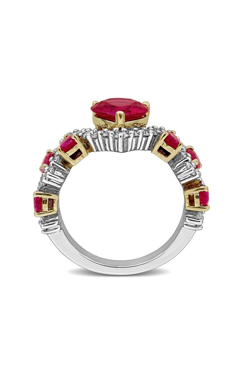 Created Forever Lab Grown Ruby & Diamond Ring, Alternate, color, Silver