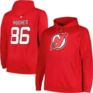 PROFILE Men's Profile Jack Hughes Red New Jersey Devils Big & Tall Name & Number Pullover Hoodie