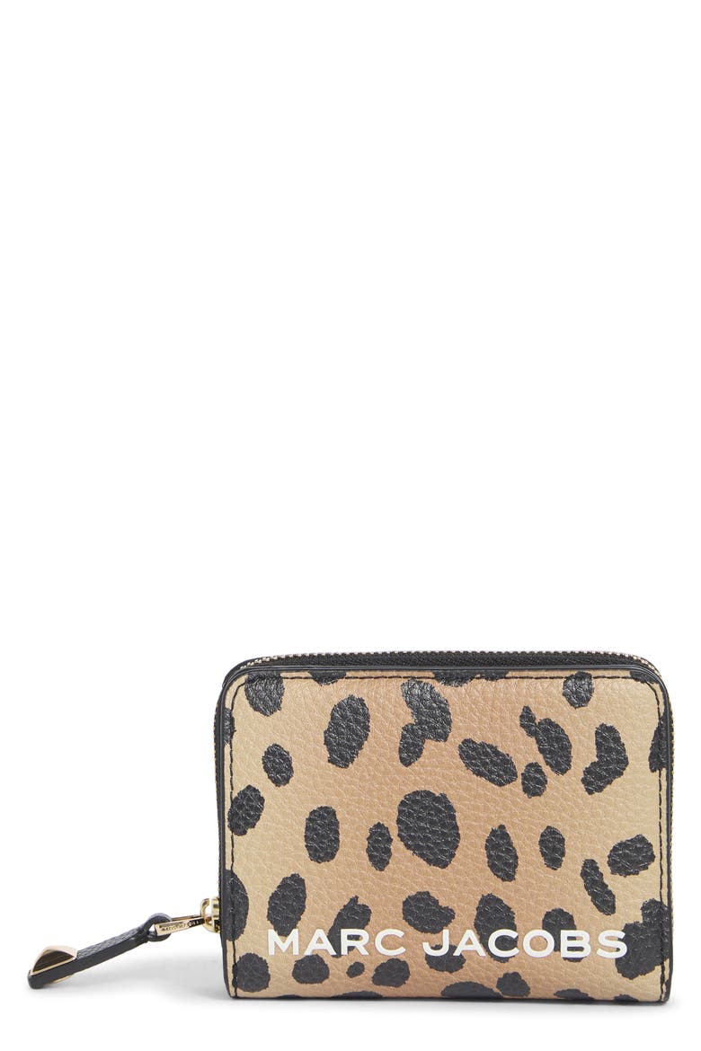 Cheetah Spot Mini SLG Compact Wallet, Main, color, BLACK MULTI