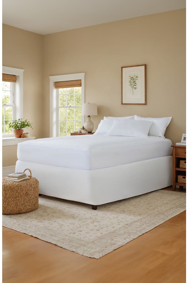 Fitted Mattress Protector, Alternate, color, WHITE