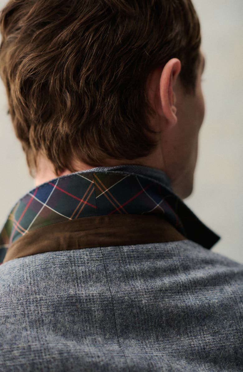 Barbour Sutherland Wool Blend Herringbone Flannel Sport Coat, Alternate, color, Grey