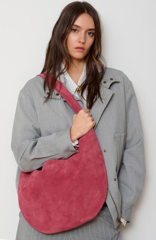 We-ar4 The H Leather Hobo Bag In Burgundy