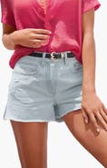 LASCANA Mid Rise Frayed Hem Shorts