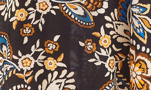 Shop Karen Kane Floral Sleeveless Crepe Midi Dress In Print