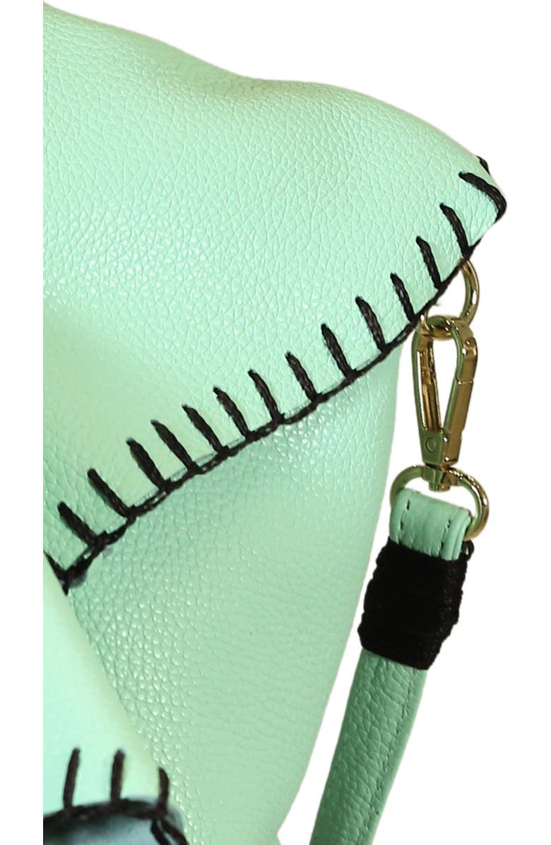 Carlos Falchi Medium Butterfly Top Grain Leather Bag, Alternate, color, Lime