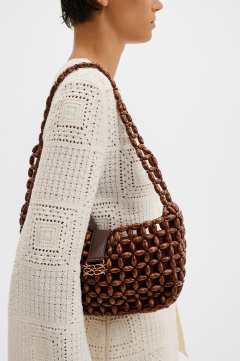 Elvina Wood Pearl Bag