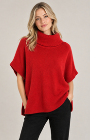 Portolano Cashmere turtleneck poncho
