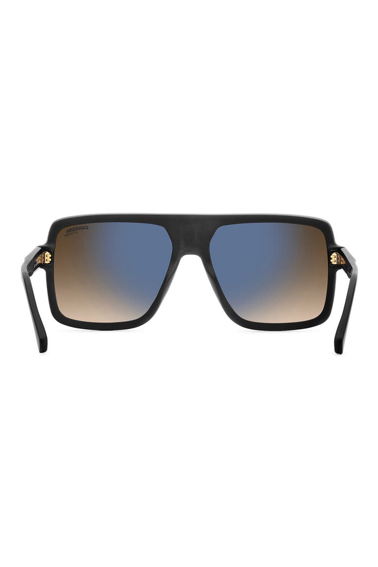 Victory 59mm Gradient Rectangular Flat Top Sunglasses, Alternate, color, BLACK GOLD/ BLACK BROWN GREEN